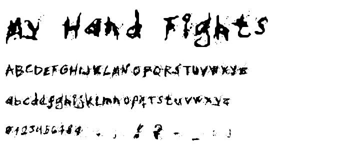 My Hand Fights font